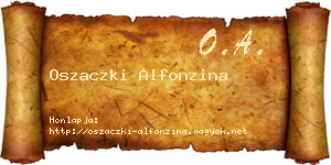 Oszaczki Alfonzina névjegykártya